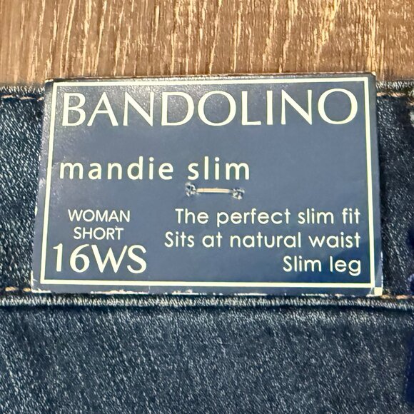 Bandolino Mandie Slim Embroidered Jeans – Size 16WS - Picture 11 of 16